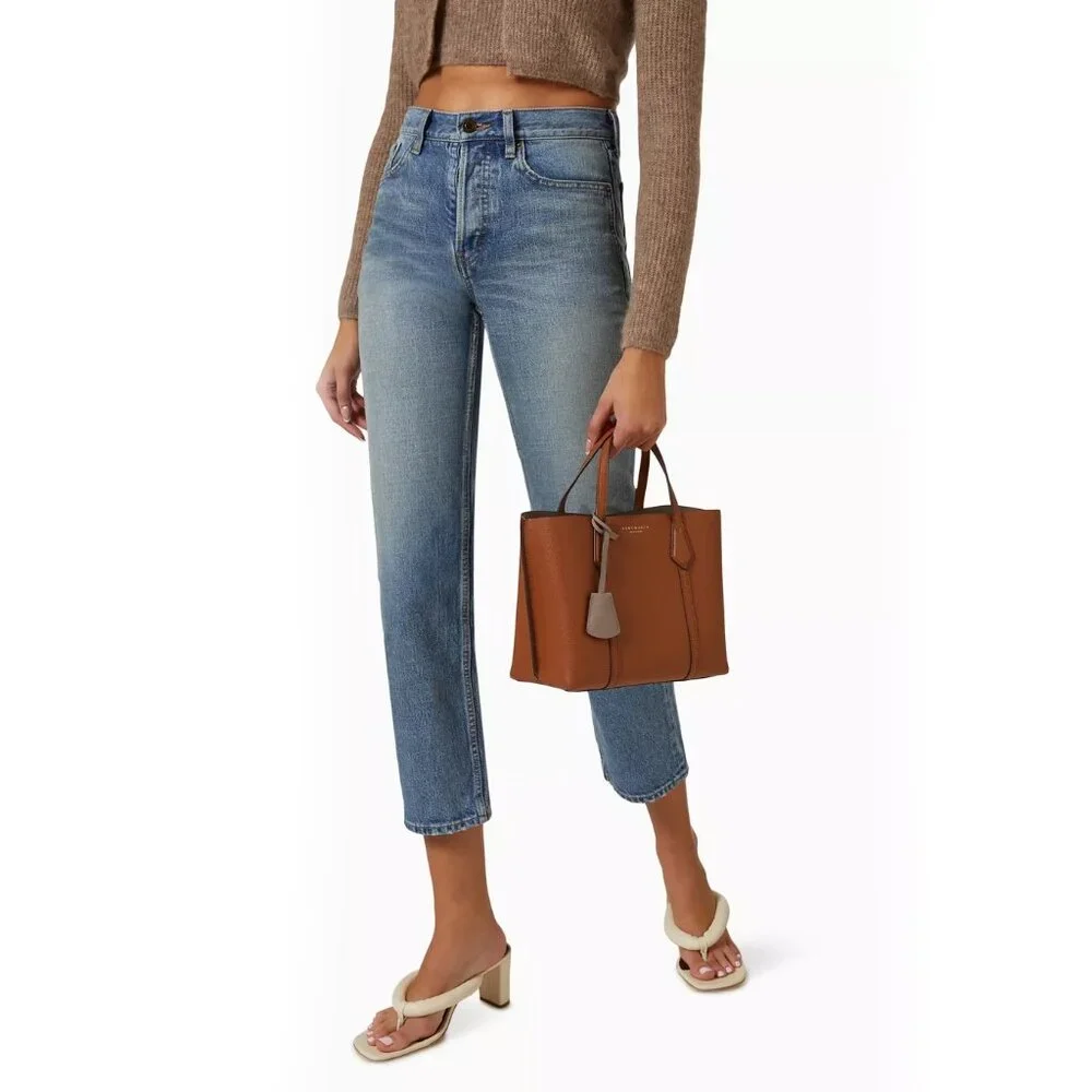 Tory Burch Perry Small Leather Tote – New Ivory